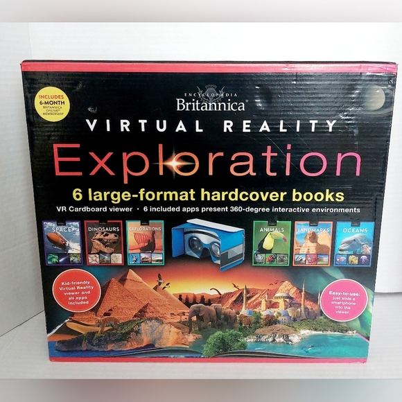 ENCYCLOPEDIA BRITANNICA Virtual‎ Reality Exploration 6 Interactive Books Set - Picture 1 of 12
